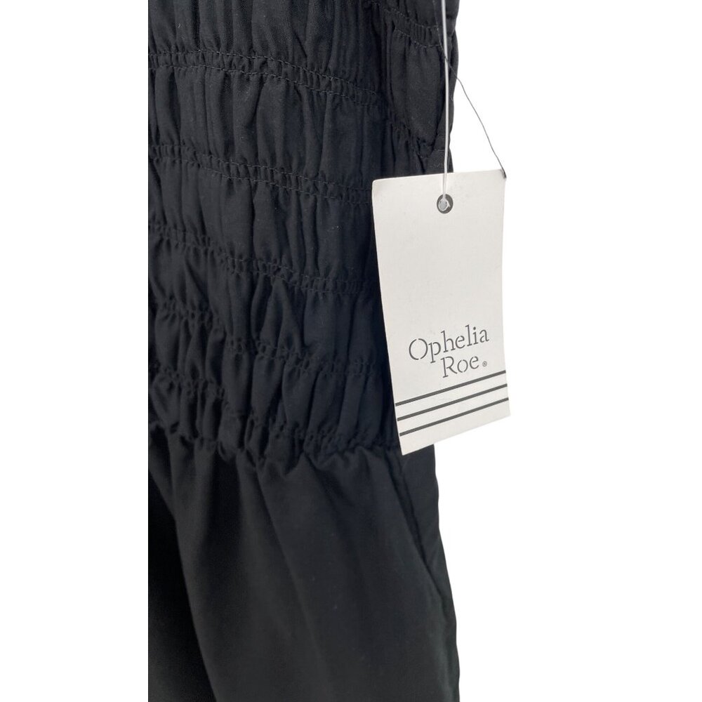 Ophelia Roe Womens Black Smock Dress 1X Sleeveless V-Neck - Picture 4 of 8